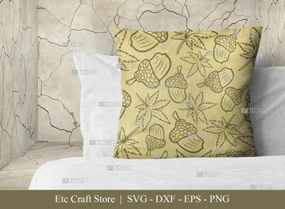 Acorn Pattern SVG Cut File | Acorn With Leaves Pattern | Seamless Pattern Svg | Pattern Background | Fall Pattern | Holiday Svg | Thanksgiving Pattern Design SVG ETC Craft 