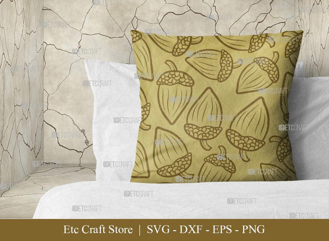 Acorn Pattern SVG Cut File | Seamless Pattern Svg | Pattern Background | Fall Pattern | Fall Season Svg | Holiday Svg | Thanksgiving Svg | Pattern Design SVG ETC Craft 