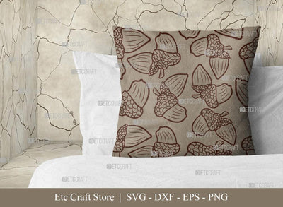 Acorn Pattern SVG Cut File | Seamless Pattern Svg | Pattern Background | Fall Pattern | Fall Season Svg | Holiday Svg | Thanksgiving Svg | Pattern Design SVG ETC Craft 