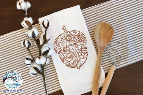 Acorn Zentangle SVG SVG Wispy Willow Designs 