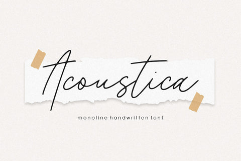 Acoustica Monoline Handwritten Font Font Balpirick 
