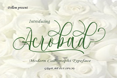 Acrobad Script Font PolemStudio 