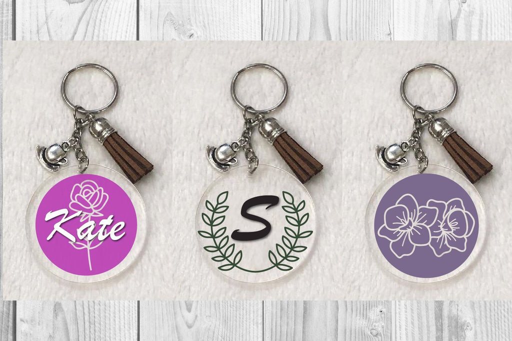 Acrylic Keychain Pattern background, Bundle svg - So Fontsy