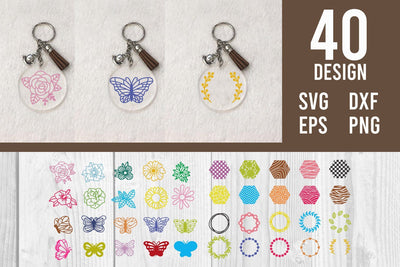 Acrylic Keychain Pattern background Bundle, svg SVG dadan_pm 