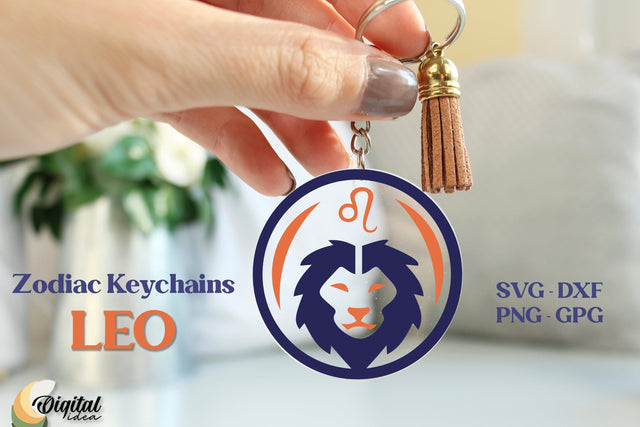 Acrylic Keychain SVG. Zodiac Keychain SVG. Zodiac Sign SVG SVG Evgenyia Guschina 