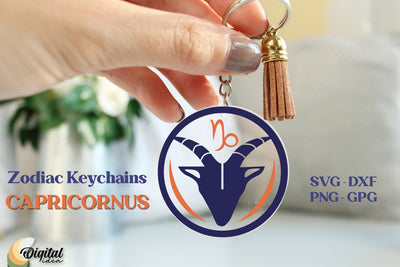 Acrylic Keychain SVG. Zodiac Keychain SVG. Zodiac Sign SVG SVG Evgenyia Guschina 