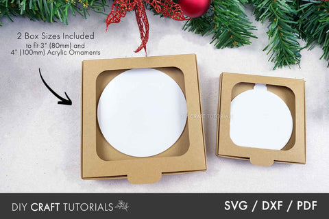 Acrylic Ornament Box svg - Christmas Ornament Box SVG SVG DIY Craft Tutorials 