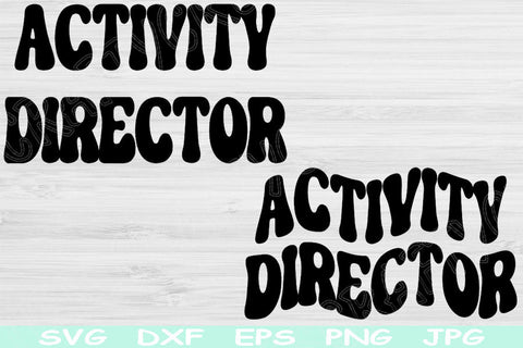 Activity Director Svg, Activity Assistant Wave Svg, Dxf, Eps, Png Instant Digital Download Design Cut Files For Cricut, Silhouette Vector SVG TiffsCraftyCreations 