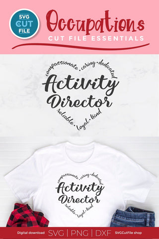 Activity Director svg, Director svg, Director appreciation svg, Activity Professionals svg, Professional, Day Week, heart svg, activities SVG SVG Cut File 