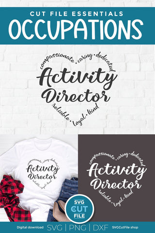 Activity Director svg, Director svg, Director appreciation svg, Activity Professionals svg, Professional, Day Week, heart svg, activities SVG SVG Cut File 