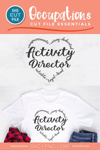 Activity Director svg, Director svg, Director appreciation svg, Activity Professionals svg, Professional, Day Week, heart svg, activities SVG SVG Cut File 