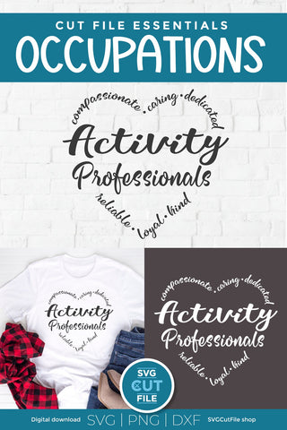 Activity Professionals svg, Activity Director svg SVG SVG Cut File 