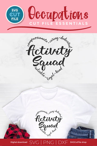 Activity Squad SVG with heart SVG SVG Cut File 