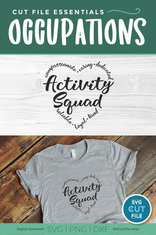 Activity Squad SVG with heart SVG SVG Cut File 
