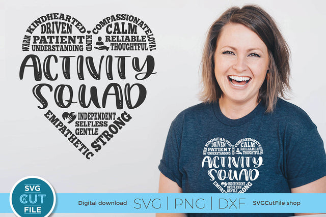 Activity Squad SVG with Subway Art Heart SVG SVG Cut File 