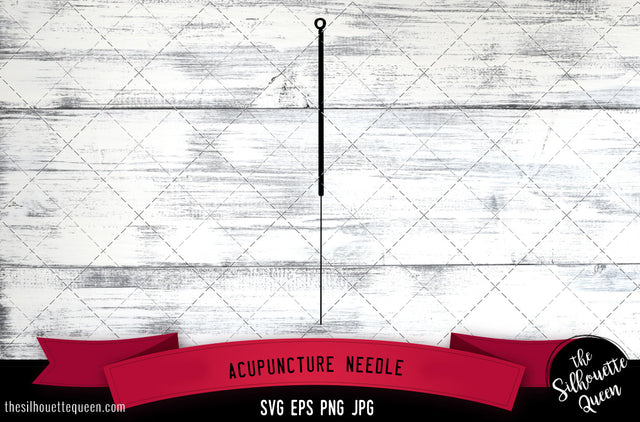 Acupuncture Needle Silhouette Vector SVG SVG Loveleen Kaur 