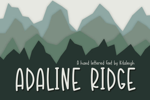 Adaline Ridge Font Kitaleigh 