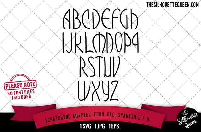 Adapted From Old Spanish alphabets - ABC letters SVG Loveleen Kaur 