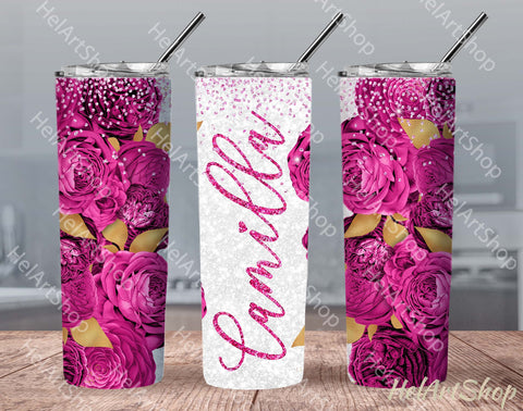 Add Your Name Tumbler PNG | Agate Sublimation Tumbler Sublimation _HelArtShop_ 