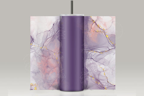 Add Your Own Name Marble Floral Gold Tumbler, Skinny Tumbler 20 oz Design Wrap PNG, Seamless Sublimation Design, Skinny Travel Tumbler Sublimation Syre Digital Creations 