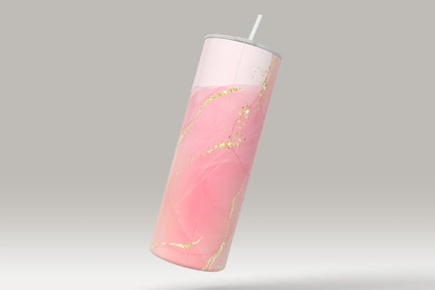 Add Your Own Name, Marble Floral Gold Tumbler, Skinny Tumbler 20 oz Design Wrap PNG, Seamless Sublimation Design, Skinny Travel Tumbler Sublimation Syre Digital Creations 