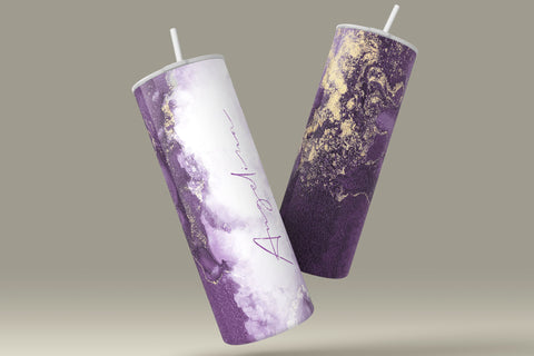 Add Your Own Name, Marble Floral Gold Tumbler, Skinny Tumbler 20 oz Design Wrap PNG, Seamless Sublimation Design, Skinny Travel Tumbler Sublimation Syre Digital Creations 
