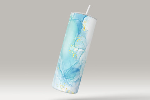 Add Your Own Name, Marble Floral Gold Tumbler, Skinny Tumbler 20 oz Design Wrap PNG, Seamless Sublimation Design, Skinny Travel Tumbler Sublimation Syre Digital Creations 