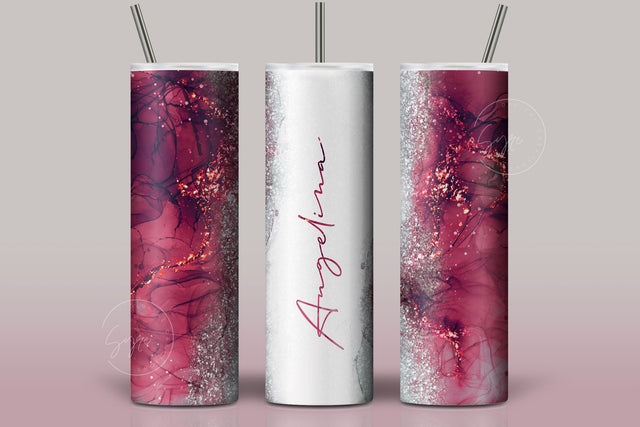 Add Your Own Name, Marble Gold Tumbler, Skinny Tumbler 20 oz Design Wrap PNG, Seamless Sublimation Design, Skinny Travel Tumbler Sublimation Syre Digital Creations 