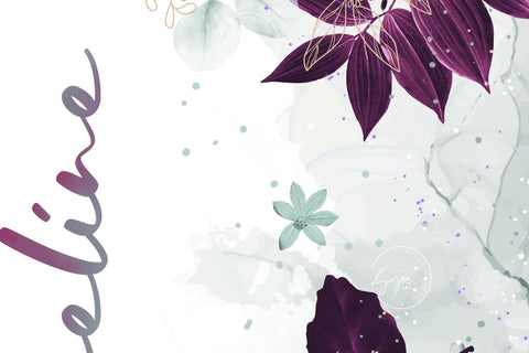 Add Your Own Name Tumbler, Skinny Tumbler 20 oz Design Wrap, Maroon Gold Floral, Seamless Sublimation Design PNG, Skinny Travel Tumbler Sublimation Syre Digital Creations 