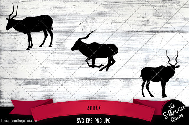 Addax Silhouette Vector SVG SVG Loveleen Kaur 