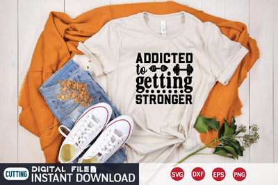 addicted to getting stronger SVG designer krishna 