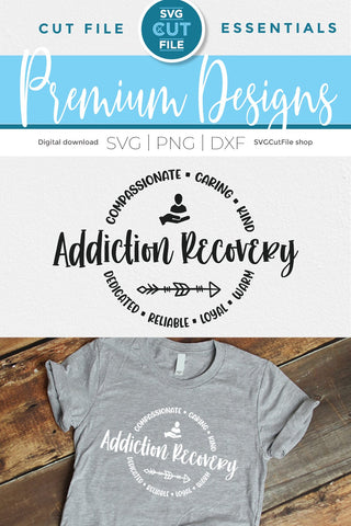 Addiction recovery svg, a sober svg for crafters SVG SVG Cut File 