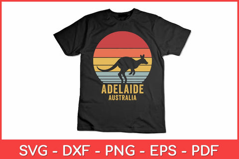 Adelaide Retro City Australia Vintage Kangaroo Svg Design SVG artprintfile 