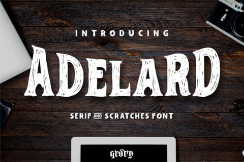 ADELARD - Scratches Font Font Garisman Studio 