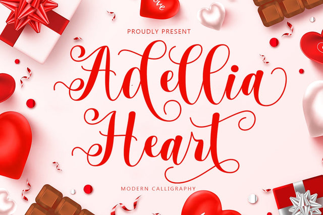 Adellia Heart Font Rotterlab studio 