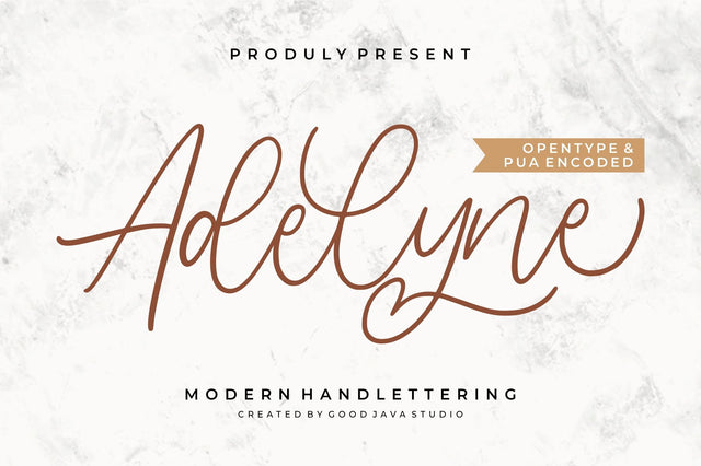 Adelyne – Modern Handlettering Font Good Java 