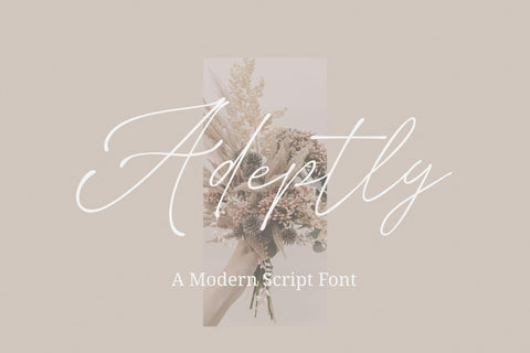 Adeptly - a Modern Script Font Font nhfonts 