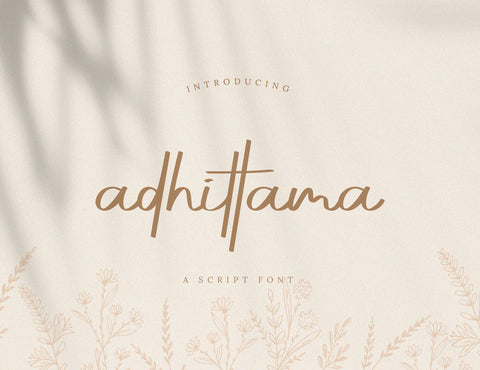 Adhittama Handwritten Script Font Font inferno.studio3 