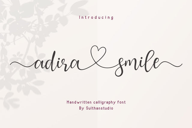 Adira smile Font Sulthan studio 