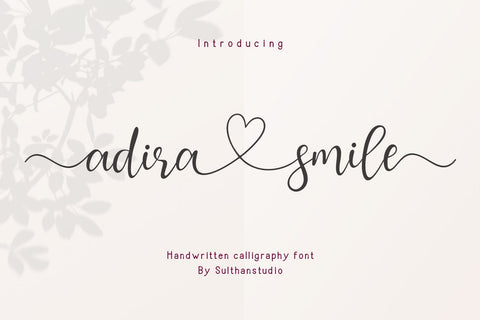 Adira smile Font Sulthan studio 