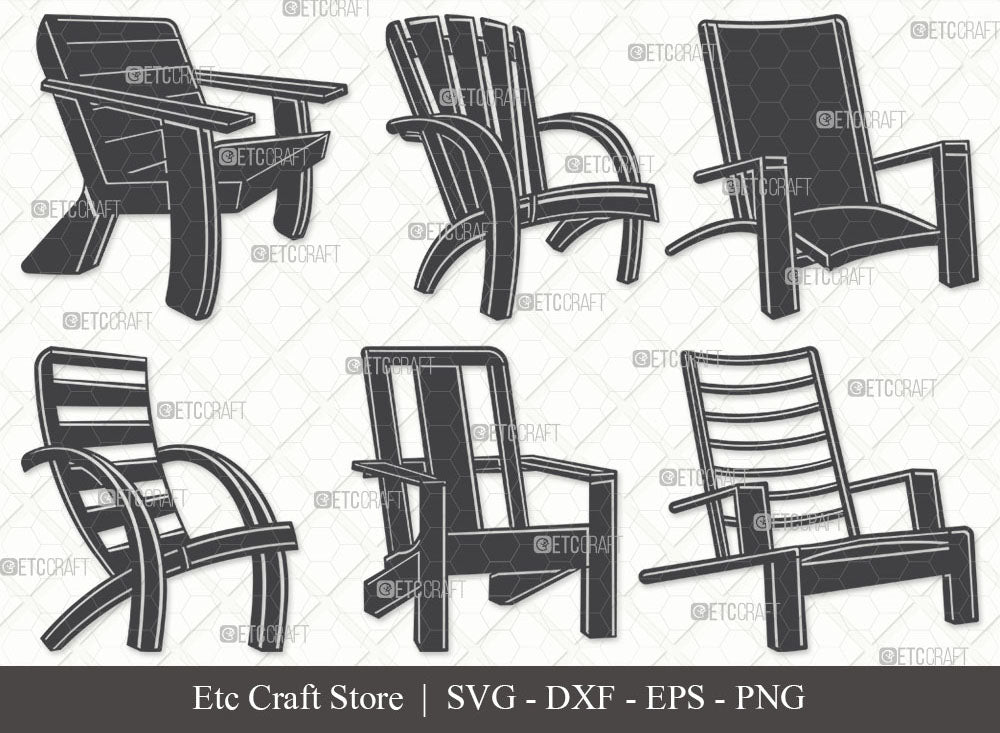 Adirondack Chair SVG, Chair Silhouette, Chair Svg, Beach Chair Svg ...