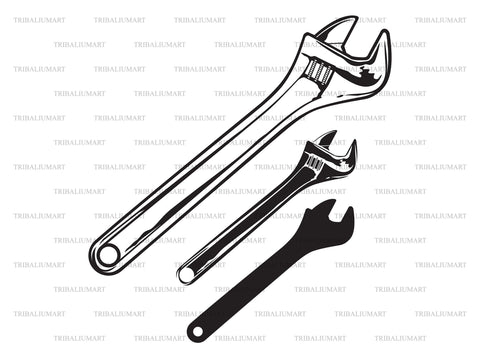 Adjustable wrench SVG TribaliumArtSF 
