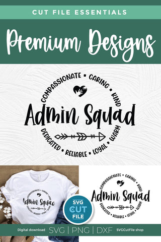 Admin squad svg for the whole administrative team staff or crew SVG SVG Cut File 