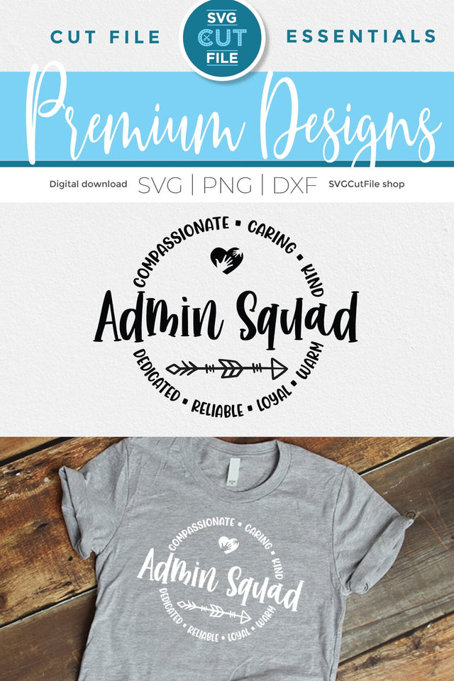 Admin squad svg for the whole administrative team staff or crew SVG SVG Cut File 