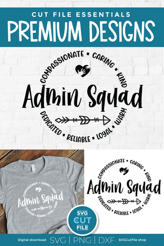 Admin squad svg for the whole administrative team staff or crew SVG SVG Cut File 