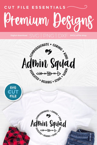 Admin squad svg for the whole administrative team staff or crew SVG SVG Cut File 