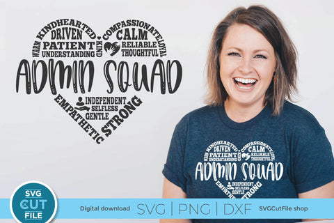 Admin squad svg with subway art heart SVG SVG Cut File 