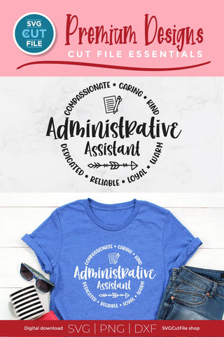 Administrative assistant svg - an admin round circle svg for men or women SVG SVG Cut File 