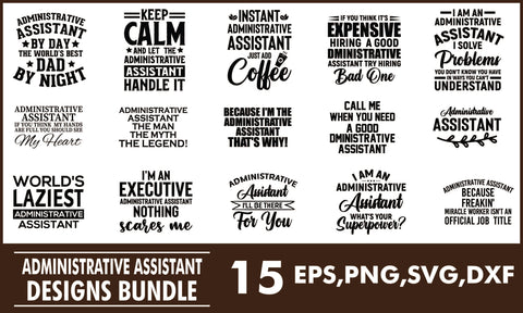 Administrative assistant SVG Designs Bundle SVG PatternFeed8 