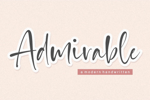 Admirable a Modern Handwritten Font Font Balpirick 